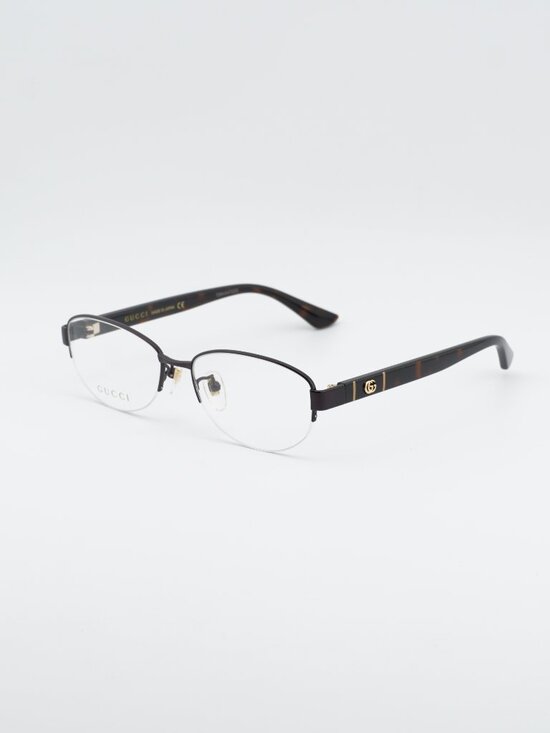 Gucci GG0859OJ 002 Eyeglasses Brown / Havana 53mm Oval Frame main image 6